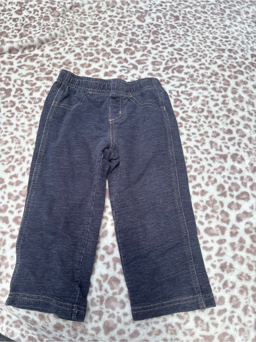 Carters Kids Dark Gray Pull-On Knit Jeans Size 18 Months